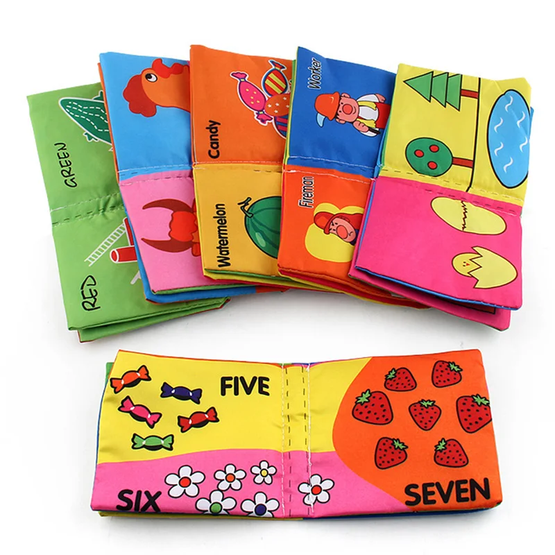 

Intelligence Developing Toy Activity Cloth Book Cartoon Animal Soft Baby Educational Toy Cloth Book Plush Animal Story for Baby