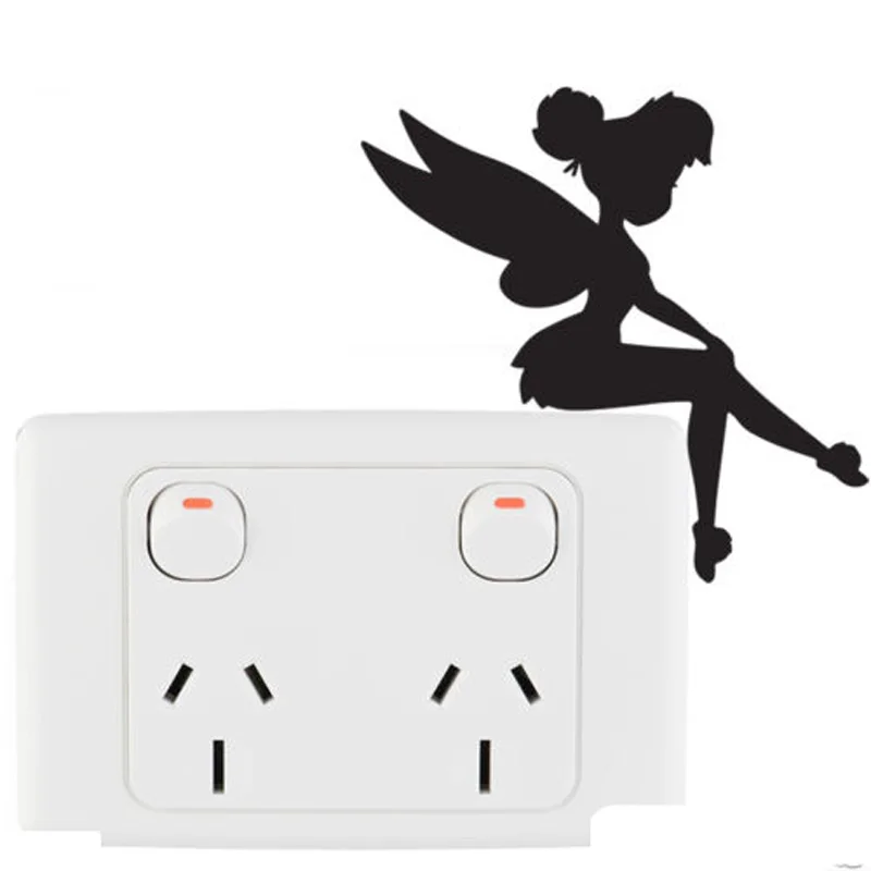 

Cartoon Magic Girl Vinyl Decoration Switch Sticker Children Lightswitch Decals 5WS0010