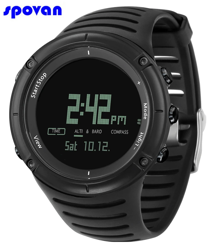 SPOVAN Sport Watch Men's Waterproof Barometer Altimeter Thermometer