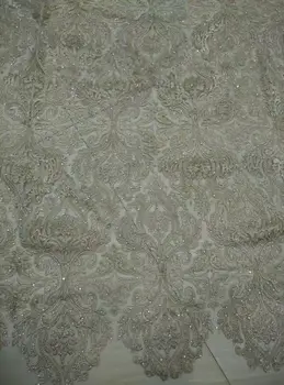 

high quality african swiss voile laces latest design H4860 Wholesale french net lace fabric with stones
