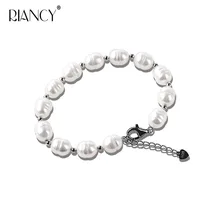Clearance wholesale Fashion rice shape Natural freshwater Multicolor pearl bracelet send girlfriend to send mother natural quality goods color ice stone bracelet send certificates send jewelry box