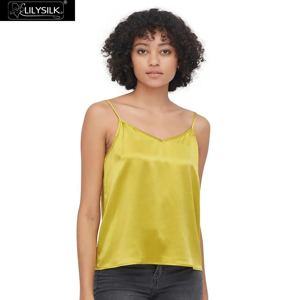 LilySilk V Neck Silk Camisole Classic Front and Back New Free Shipping