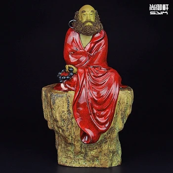 

Shiwan doll master Damour for fine ceramic ornaments study the living room TV cabinet decoration Zen desktop decoration