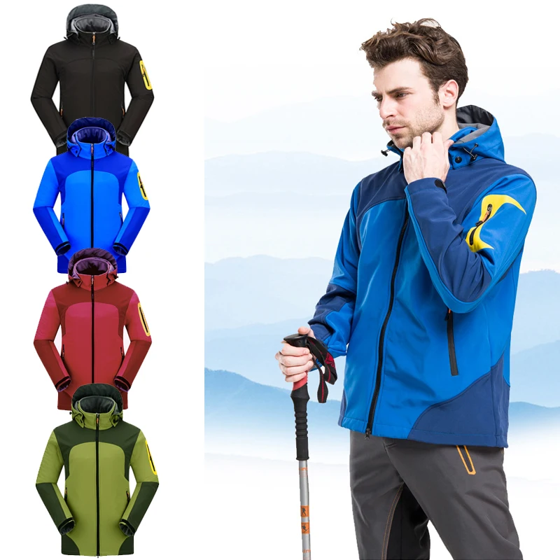 

Stylish Outdoor Winter Hiker Jackets Men Softshell Windbreaker Fleece Jacket Hiking Skiing Camping Men Winter Coats