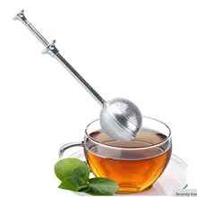 100 шт. сетчатый свободный Сито-заварник настойник из нержавеющей стали Травяные специи с длинной ручкой чайный лист Сито Фильтр для чая аксессуары посуда для напитков