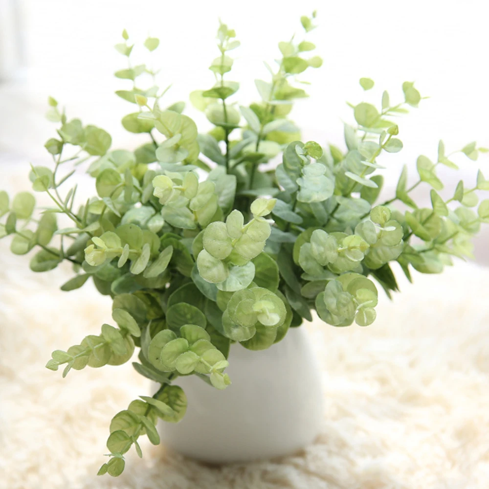

Hot Sale Small Leaves Eucalyptus Branch Money Leaf Simulation Flower Artificial Plant New Arrival