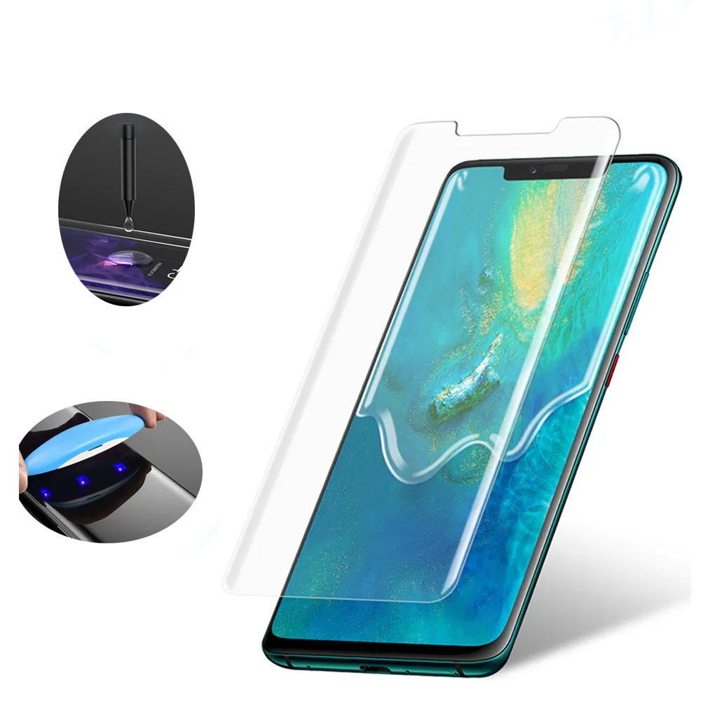 Full Glue UV Liquid Glass Screen Protector For Huawei Mate 20 Pro 3D