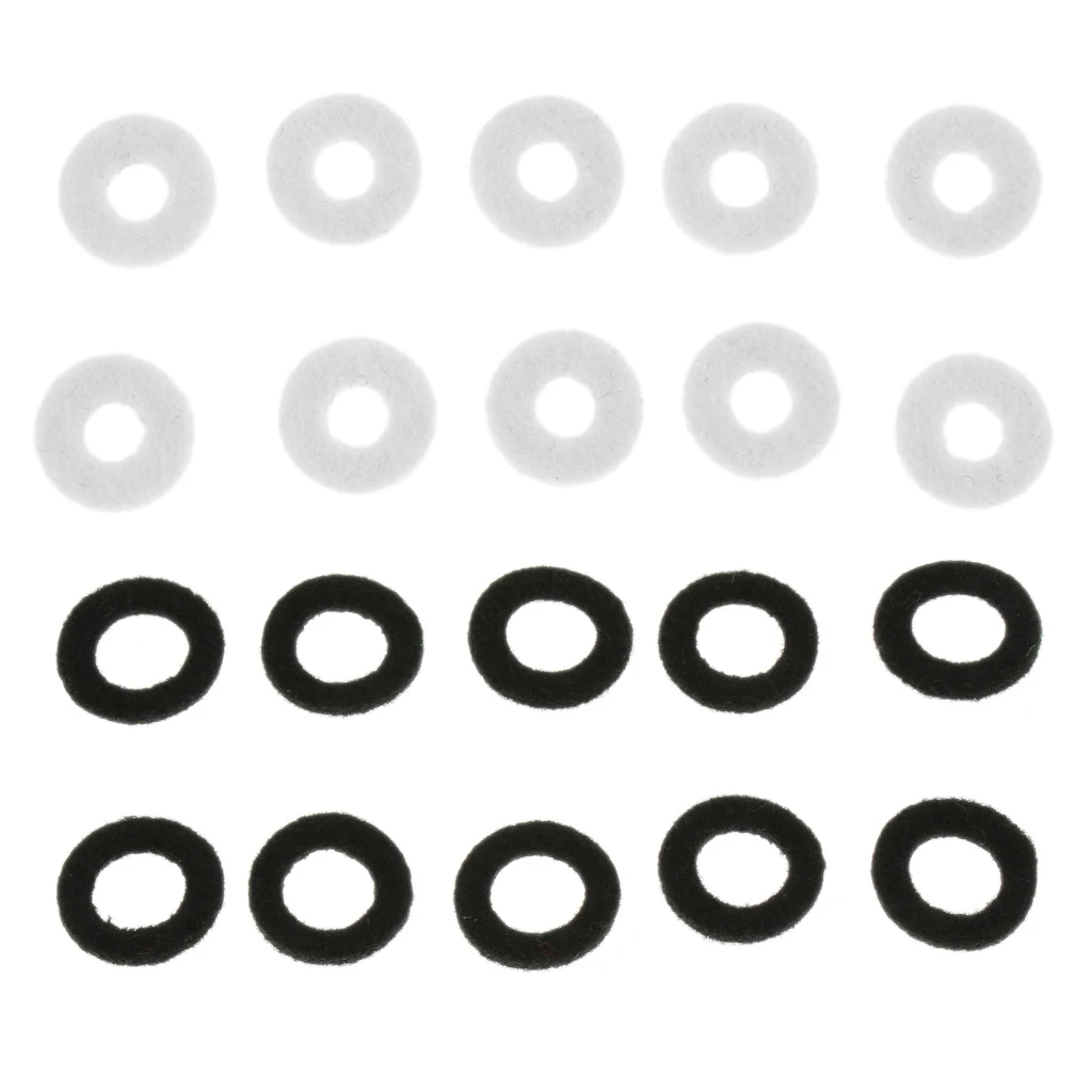 Pack of 10 Lightweight  Brass Instrument Trumpet Wool Felt Washers Pads Protectors Dia. 17mm
