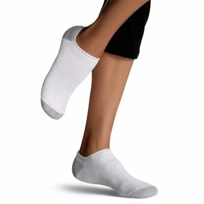 White Womens No Show Socks 10 Pack - Size 9-11