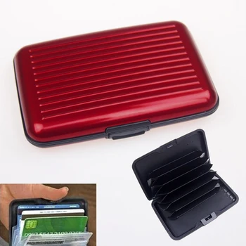 

New Hot Fashion Unisex Business Id Credit Card Holder Wallet Pocket Case Aluminum Alloy Small Portable Card Box