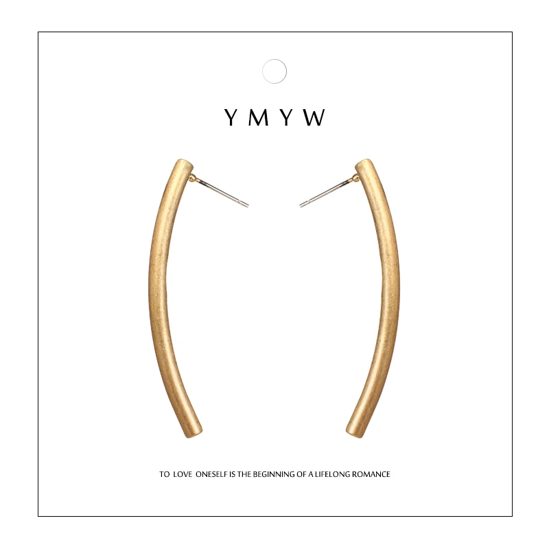 

YMYW Fashion Minimalist Vintage Long Stud Earrings Geometric Zinc Alloy Statement Metal Earings for Women Bijoux Aretes De Mujer