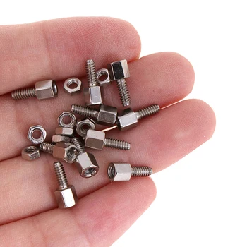 

10Sets 5+7mm Header Plate Bracket Stud Bolt & Nut Nuts Screw D-Sub VGA serial
