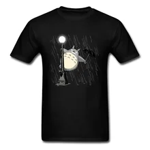 Neighbor Totoro T-shirt Men Tshirt 2018 Fashion T Shirt Just Singing In The Rain Crew Neck Summer Cotton Clothes Birthday Gift singing in the rain 3 khao yai