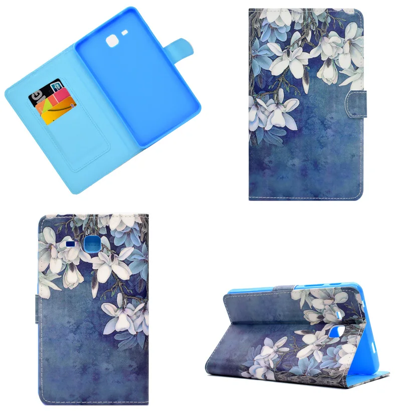 

Ultra Thin Stand Case For Samsung Galaxy Tab A 7.0 2016 a6 Cover Pattern PU Leather Cover For T280 T285 7" Table Case