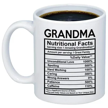 

Mothers Day Gifts Mom Nutritional Facts Coffee Mug Funny New Gag Novelty Gift