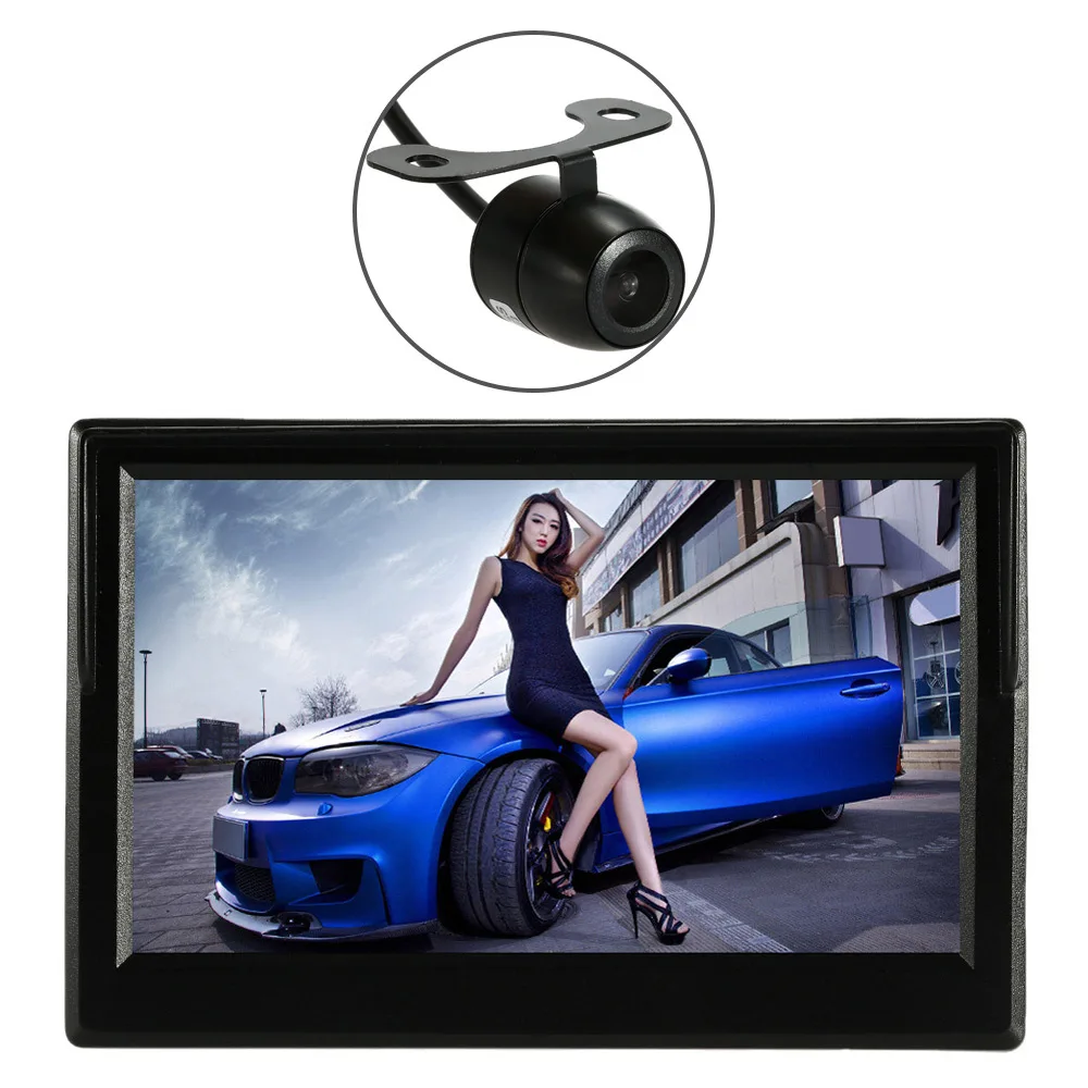 

Waterproof 5 Inch TFT Car Wireless LCD Rearview Monitors Suction Stand Reverse Back Up System with Mini Camera