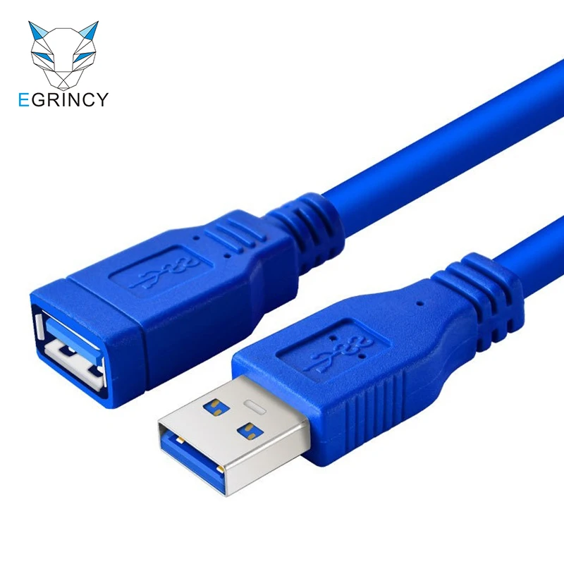 EGRINCY USB3.0 кабель-удлинитель USB 3,0 кабель Мужской к женскому Синхронизация данных быстрая скорость шнур разъем для ноутбука настольный компьютер, принтер жесткий диск