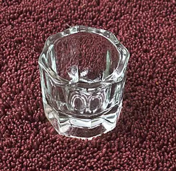 

New Arrival Glass Dappen Dish Nail Art Acrylic Liquid Holder Container Crystal Tint Bowl Nail Art Equipment