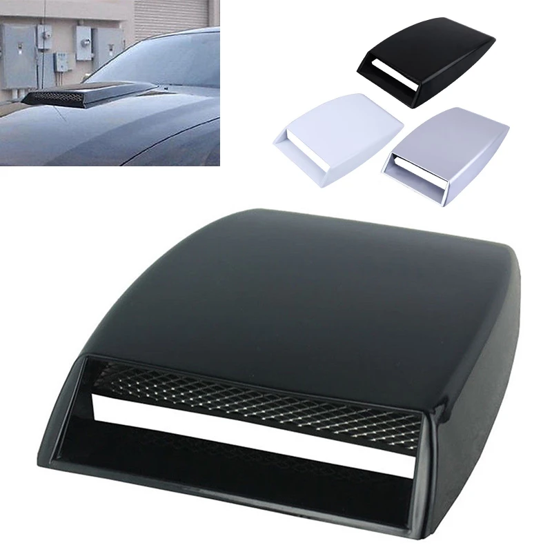 1pc Car Styling Air Flow Intake Scoop Side Vents Decorative Universal Tur-bo Bonnet Vent Cover Car Stickers Exterior Accessories
