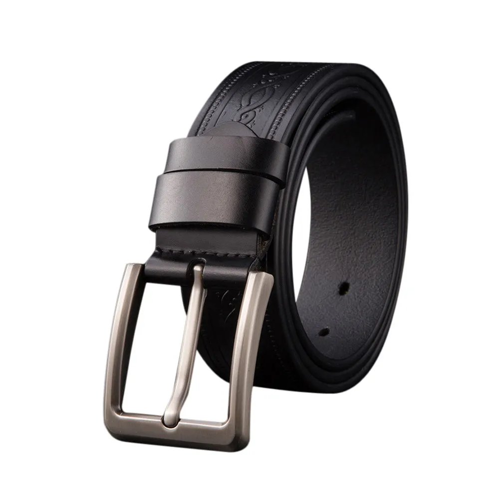 

2018 Popular Fashion Men's Vintage Accessories Casual Thin Leisure Leather Belt Alloy Buckle Men Belts #0211