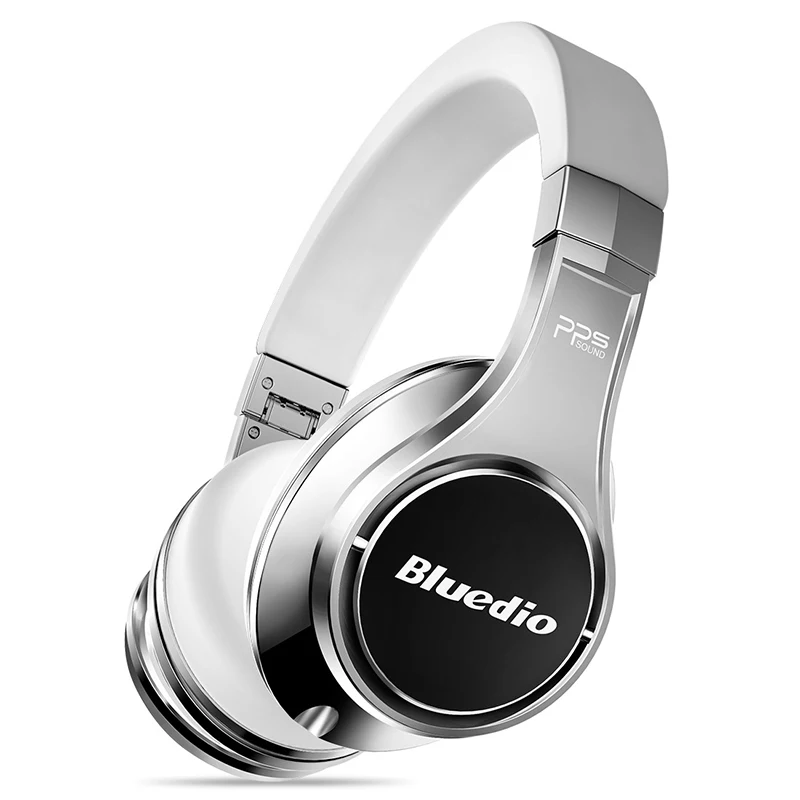 Bluedio U(НЛО) 2 Bluetooth наушники беспроводные высокого класса запатентованная 8 драйверы наушники с микрофоном для телефона голосового управления - Цвет: Silver white