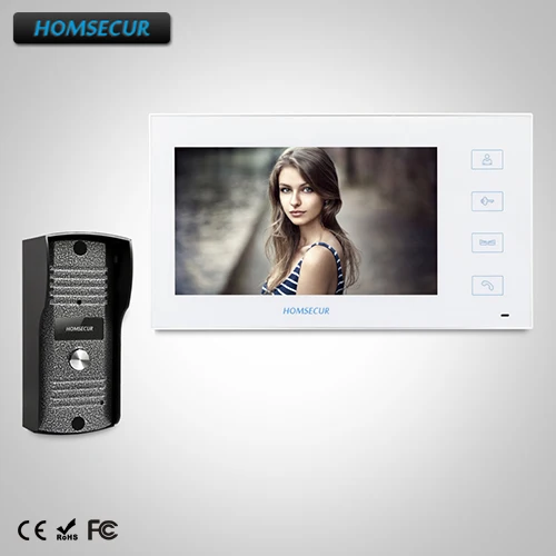 

HOMSECUR 7" Wired Video Door Phone Intercom System with Metal Case : TC031 + TM704-W
