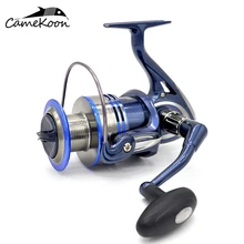 CAMEKOON спиннинговая Рыболовная катушка для соленой воды, 8 кг, Максимальное сопротивление 11+ 1 подшипники, гладкая и супер мощная Большая Морская Рыболовная катушка