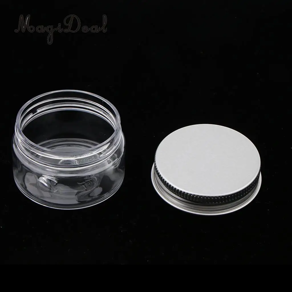 10pcs 30-120ML PET Plastic Empty Cosmetic Container Case with Aluminum Caps Cream Lotion Box Ointments Bottle Makeup Pot Jars