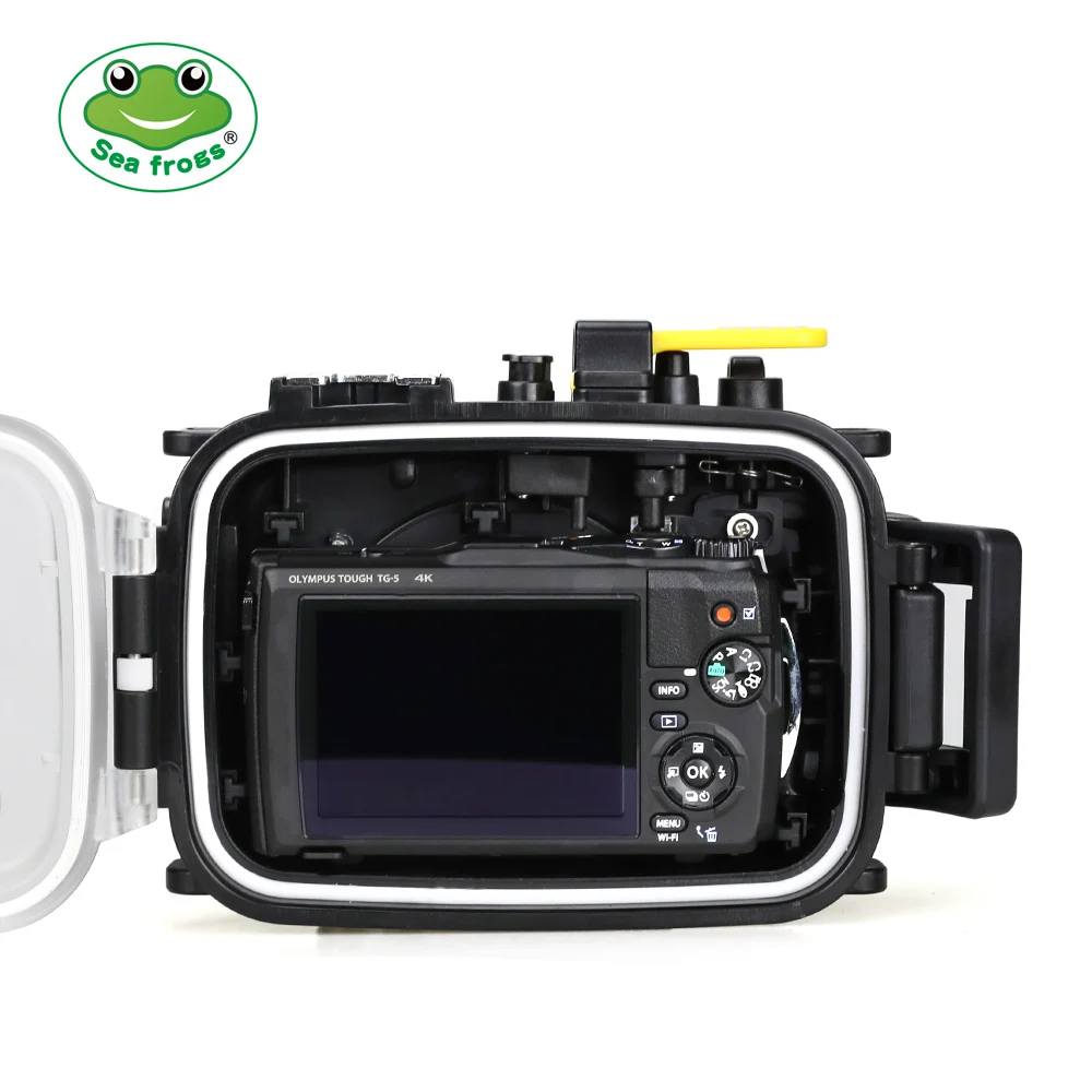 Seafrogs 40m/130ft TG5 Underwater Case Diving Waterproof Housing for Olympus TG 5 Camera with Red Filter 67mm and Fisheye lens|Сумки для