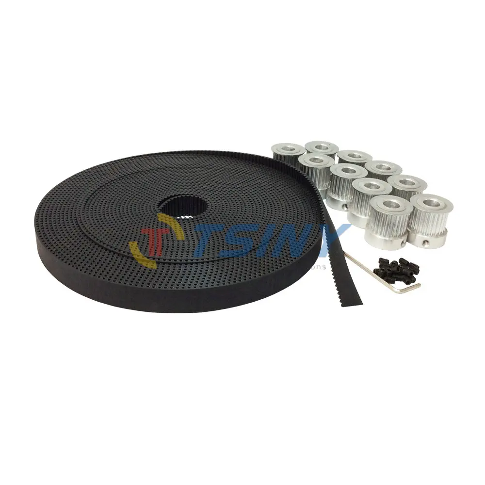 

3D Printer 3M Polyurethane with Steel Core Timing Belt Length 10 Meter & 3M Belt Pulley 18 Tooth Bore 5mm 6mm 6.35mm 8mm