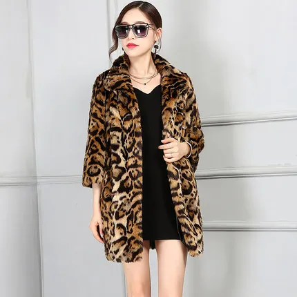stand leopard coat