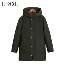 25 градусов температурная Парка мужская хлопковая стеганая длинная толстая теплая Повседневная мужская зимняя куртка Размер 7XL 8XL куртки мужские