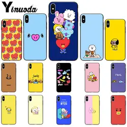 Yinuoda BTS BT21 мультфильм красочные милые аксессуары для телефона чехол для Apple iPhone 8 7 6 s плюс X XS MAX 5 5S SE XR мобильного телефона