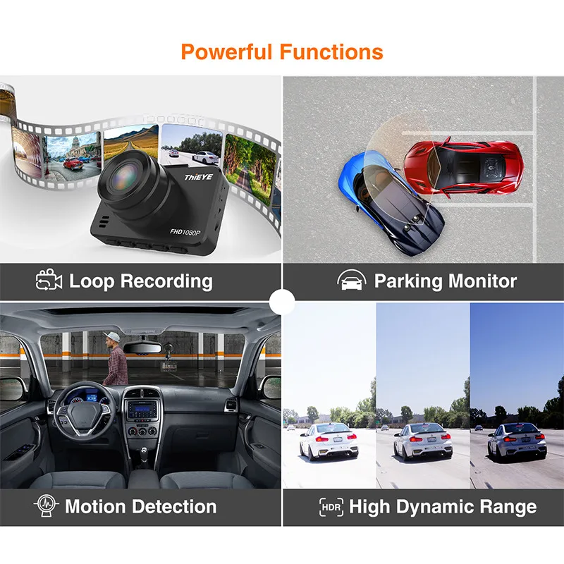 5 шт. Dash Cam Safeel 3 HD 1080 P Автомобильный видеорегистратор Камера 145 градусов 2 45