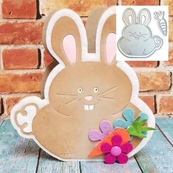 

Julyarts 2019 New Big Rabbit Radish Metal Cutting Dies For Scrapbooking Stamping Stencils For Diy Scrapbooking Card Making