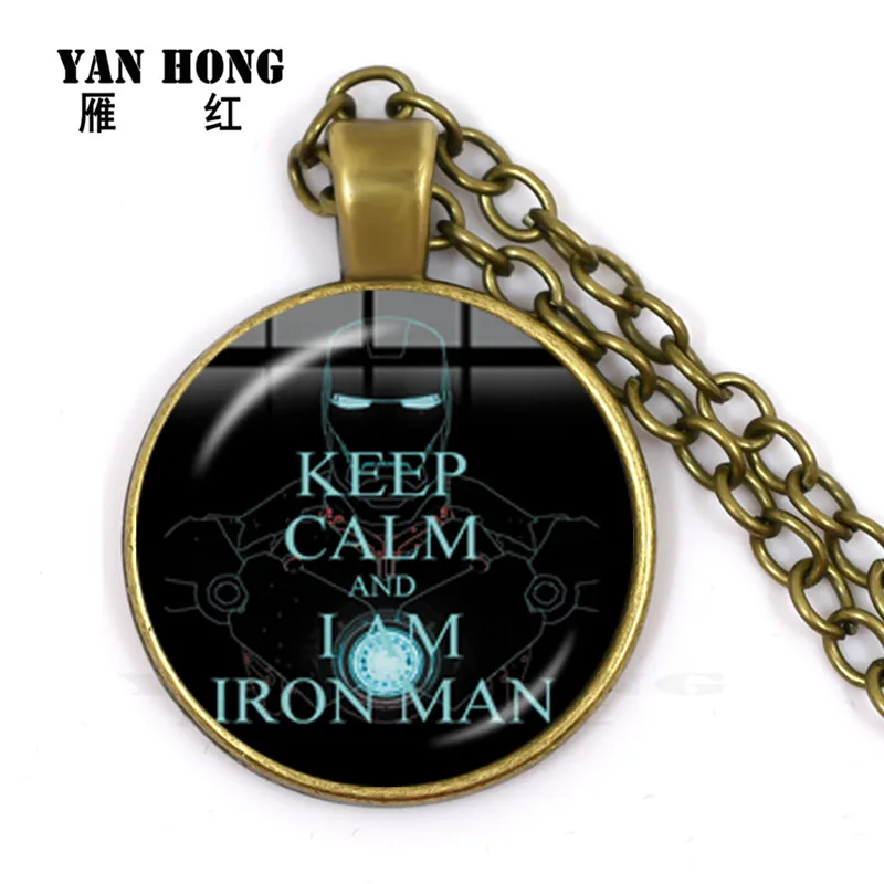 

Miracle Iron Man Tony Stark Arc Reactor Necklace Glass Pendant Avenger 4 Ending Quantum Domain Movie Souvenir