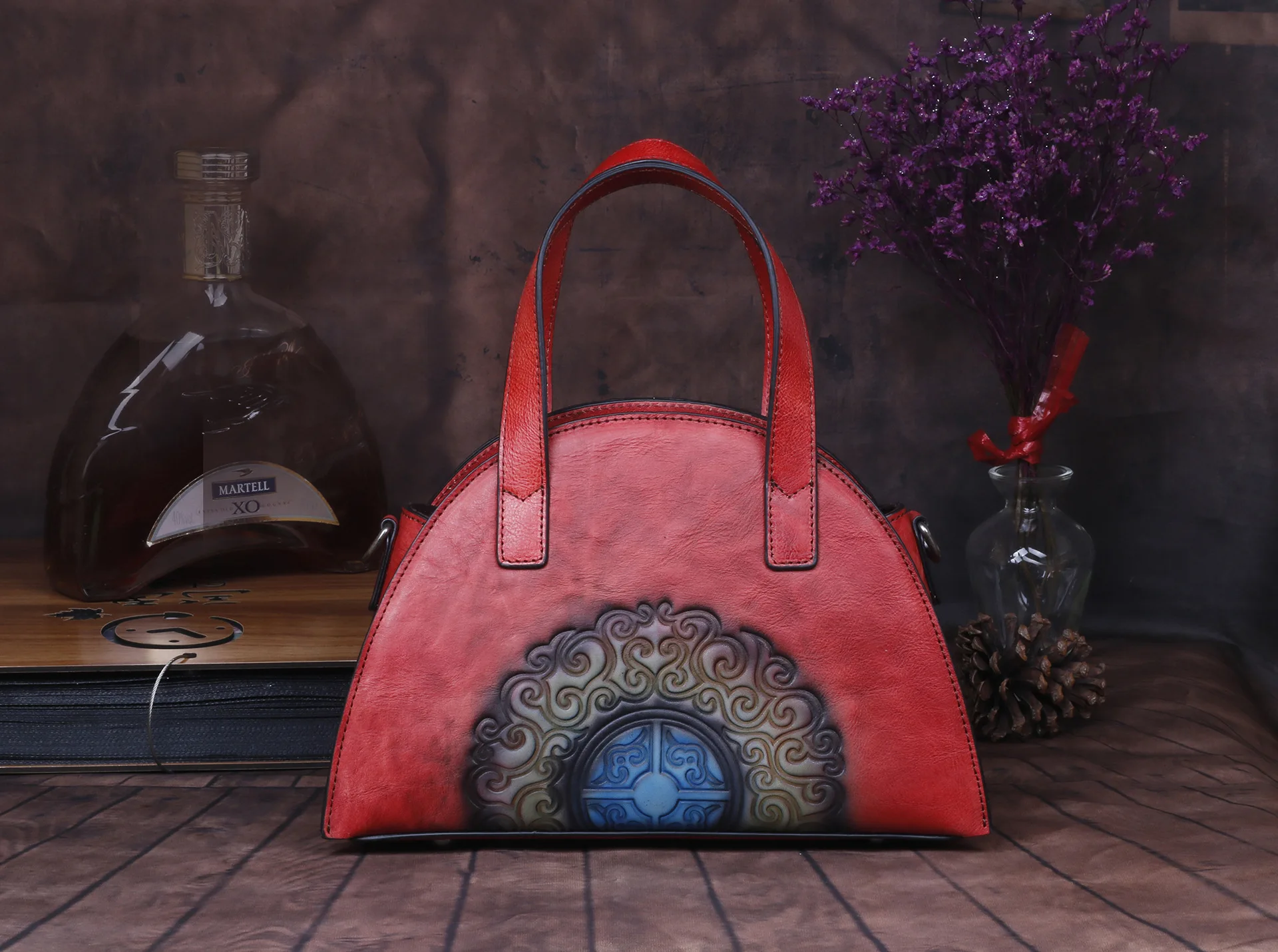 

High Quality Chinese Retro-vintage Leather Bag, Women's Bag, Hand-held Bill of Lading, Shoulder Slant Bag, 2019