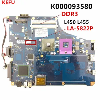 

KEFU For Toshiba L455 L450 Laptop Motherboard LA-5822P K000093580 100% Tested