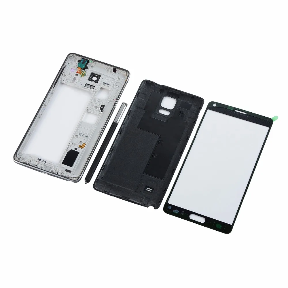 Для samsung Galaxy Note 4 N910F N910A N910P N910C задняя крышка+ корпус средняя рамка+ ЖК-дисплей сенсорный экран сенсор стекло
