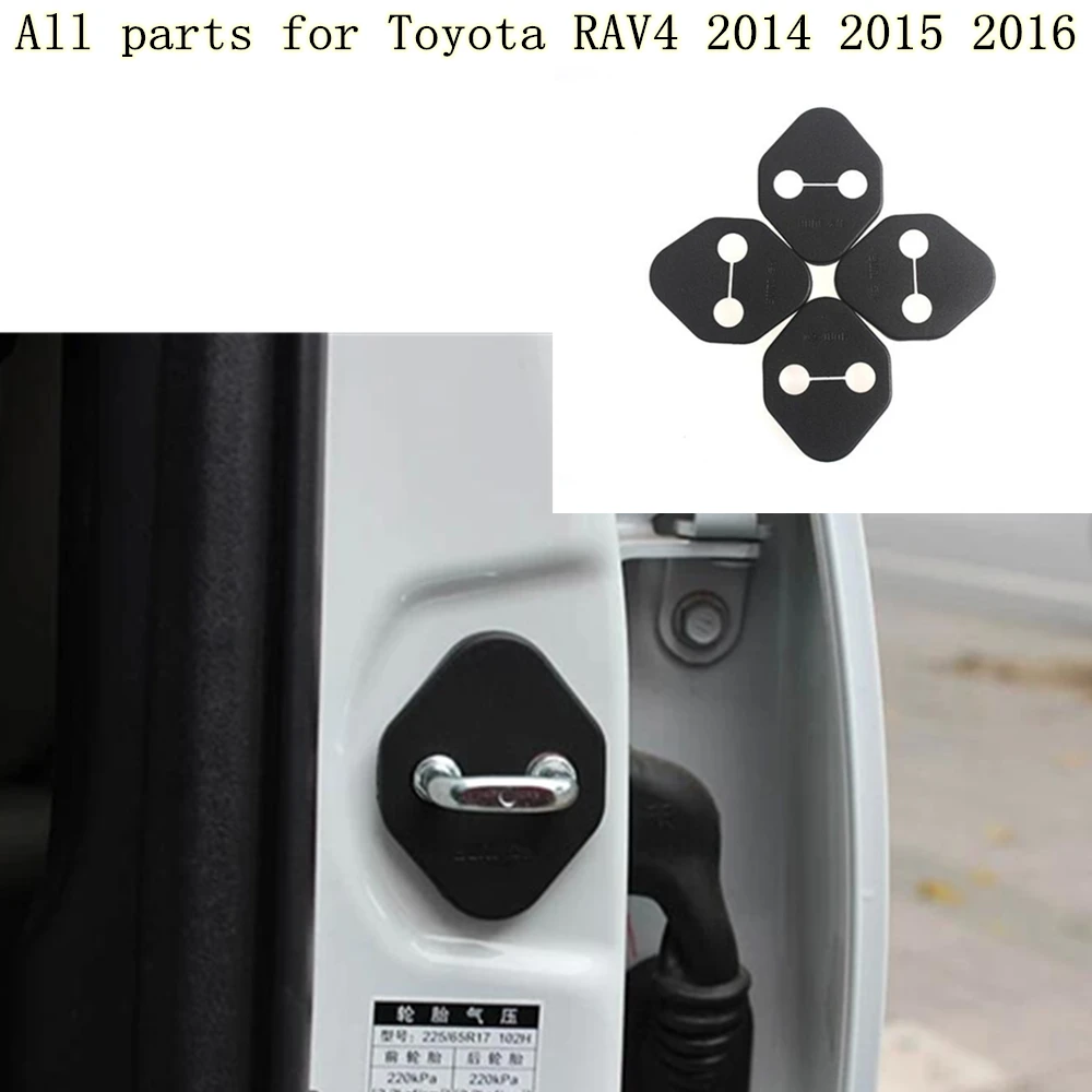 Высокое качество для Toyota RAV4 интерьер автомобиля анти ржавчина доказательство воды двери ключи замка защитить крышку пряжки 4 предмета в комплекте