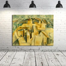 Pablo Picasso House On The Hill Wall Art Canvas Poster And Print Canvas Painting Decorative Picture For Living Room Home Decor