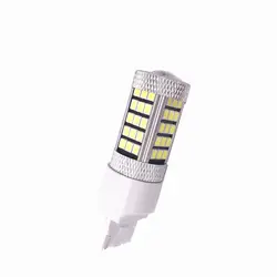 2 шт. T25 3156 P27W авто LED Лампочки 66smd 12 В белый 6000 К 33 Вт сигнальные лампы светодиодные обратный Свет Тормозные огни для автомобиля