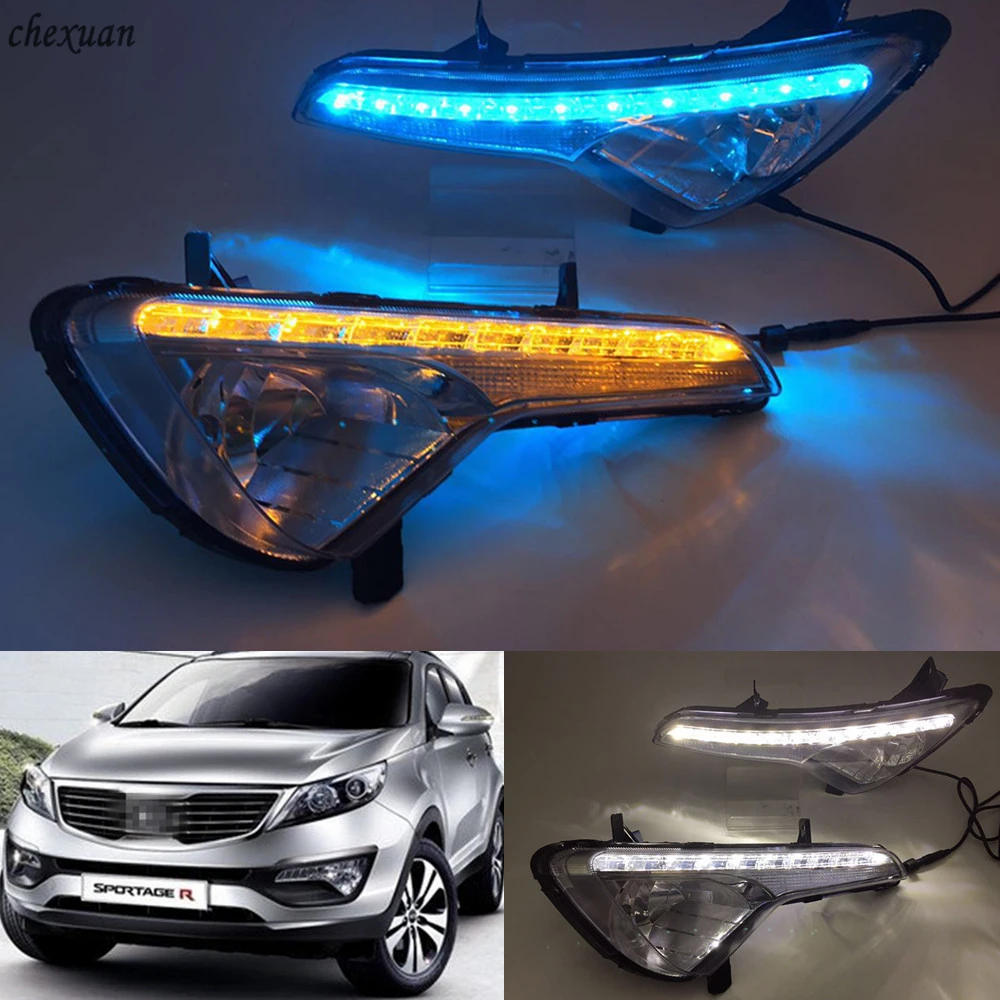 CSCSNL 2PCS For kia Sportage 2010 2014 12V LED DRL Daytime Running