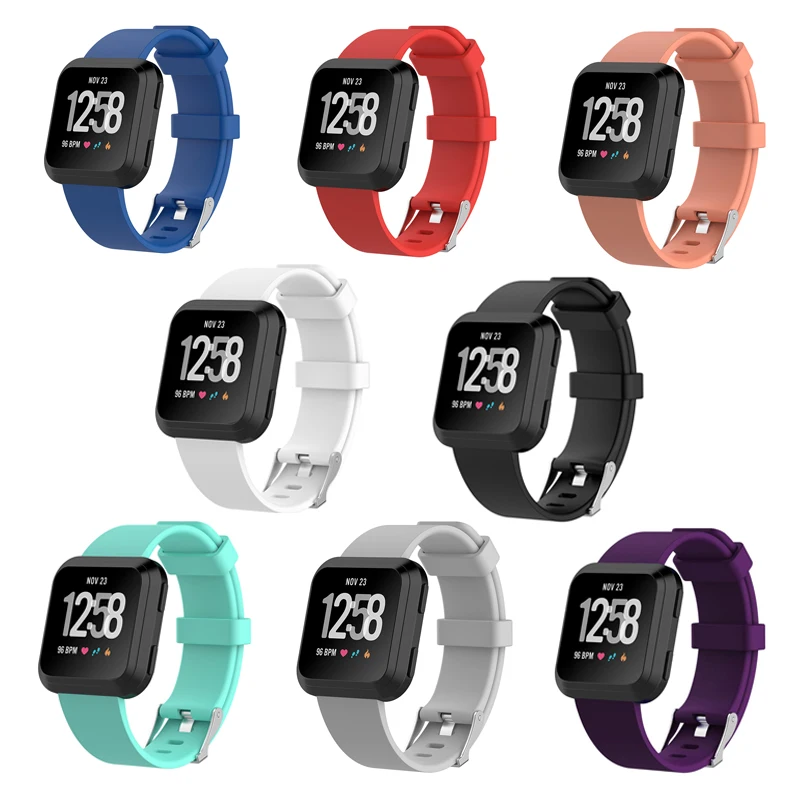 

Durable Smart Wrist Silicone Belt for Fitbit Versa Strap for Fitbit Band Replacement Fit bit Versa Bracelet Wristband Leather