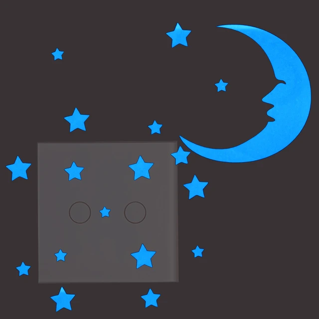 Aerei fluorescenti 3D Moon Star adesivo luminoso decorazioni per camerette  adesivi murali Glow in the Dark adesivi decorazioni per camera da letto da  parete - AliExpress