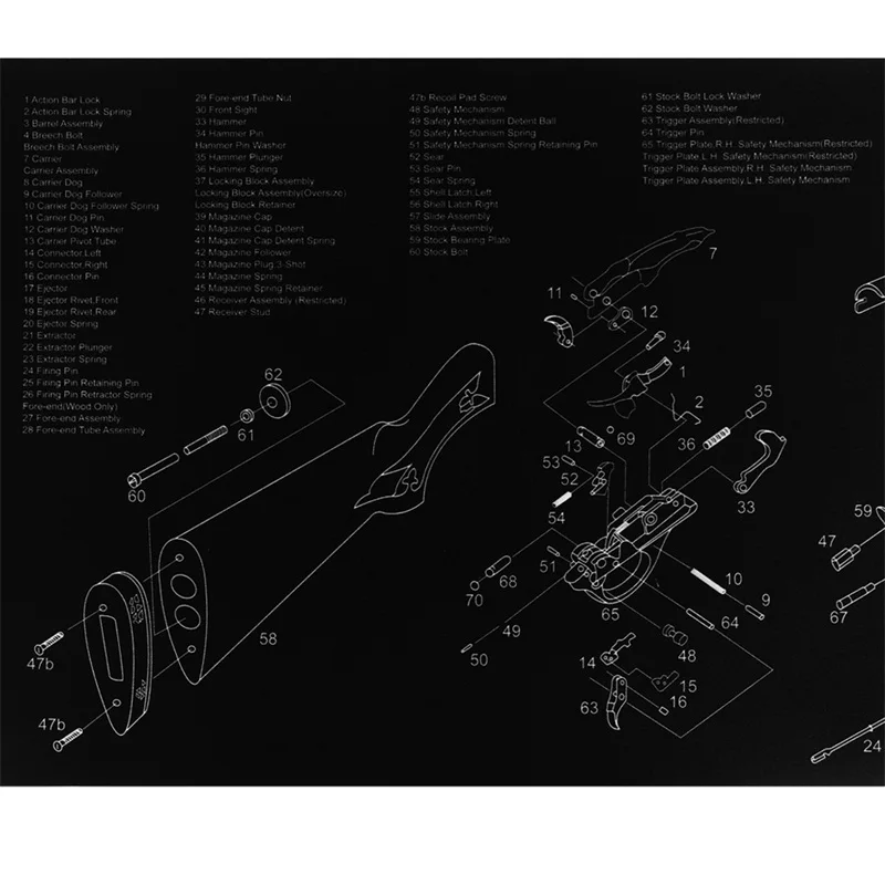 Для чистки оружия резиновый коврик Водонепроницаемый Нескользящие чистить коврик с Запчасти схема и инструкции Bench HT37-0083