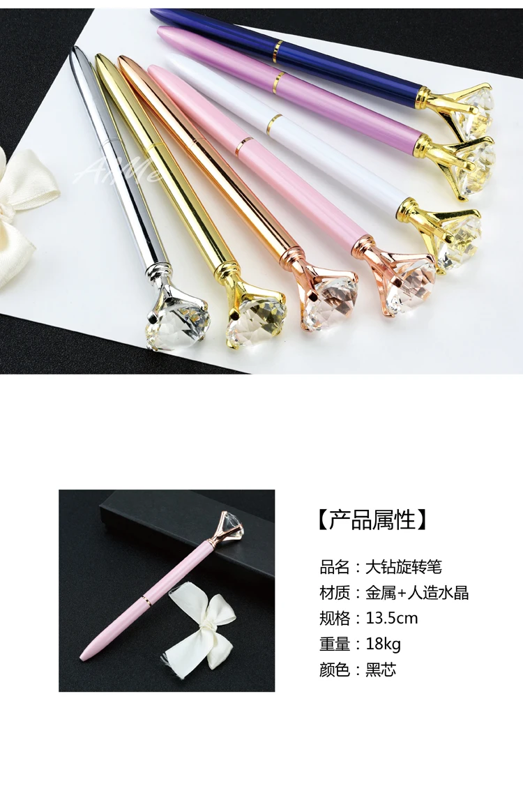 Gemstone Scepter гелевая ручка 0,7 мм металлический углеродный гелевая ручка Милая стационарная Рождественская ручка 1 шт