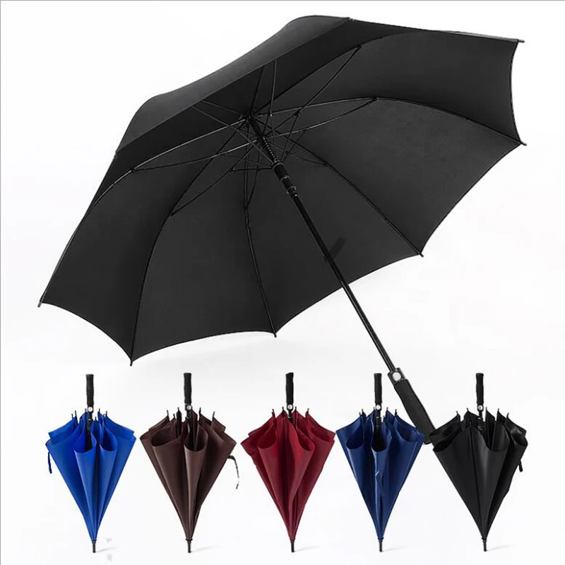 

golf umbrella men strong windproof Semi automatic long umbrella large man and women's Business umbrellas mens Custom logo