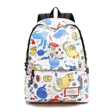 Brand Design Women Waterproof Backpacks Printing Backpack for 14 Laptop Bag Casual School Bags for Teenagers Girls myosazee brand new design one piece backpacks luminous 4 colors school bags canvas printing for teenagers backpack male bag