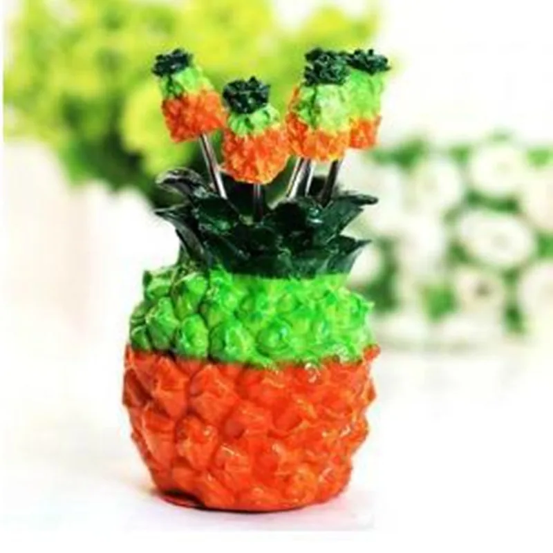 XUNZHE Creative Fruit And Vegetable Stainless Steel Fruit Fork Food Picks font b Salad b font